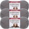 Multipack of 3 - Premier Yarns Anti-Pilling Everyday Worsted Solid Yarn-Steel